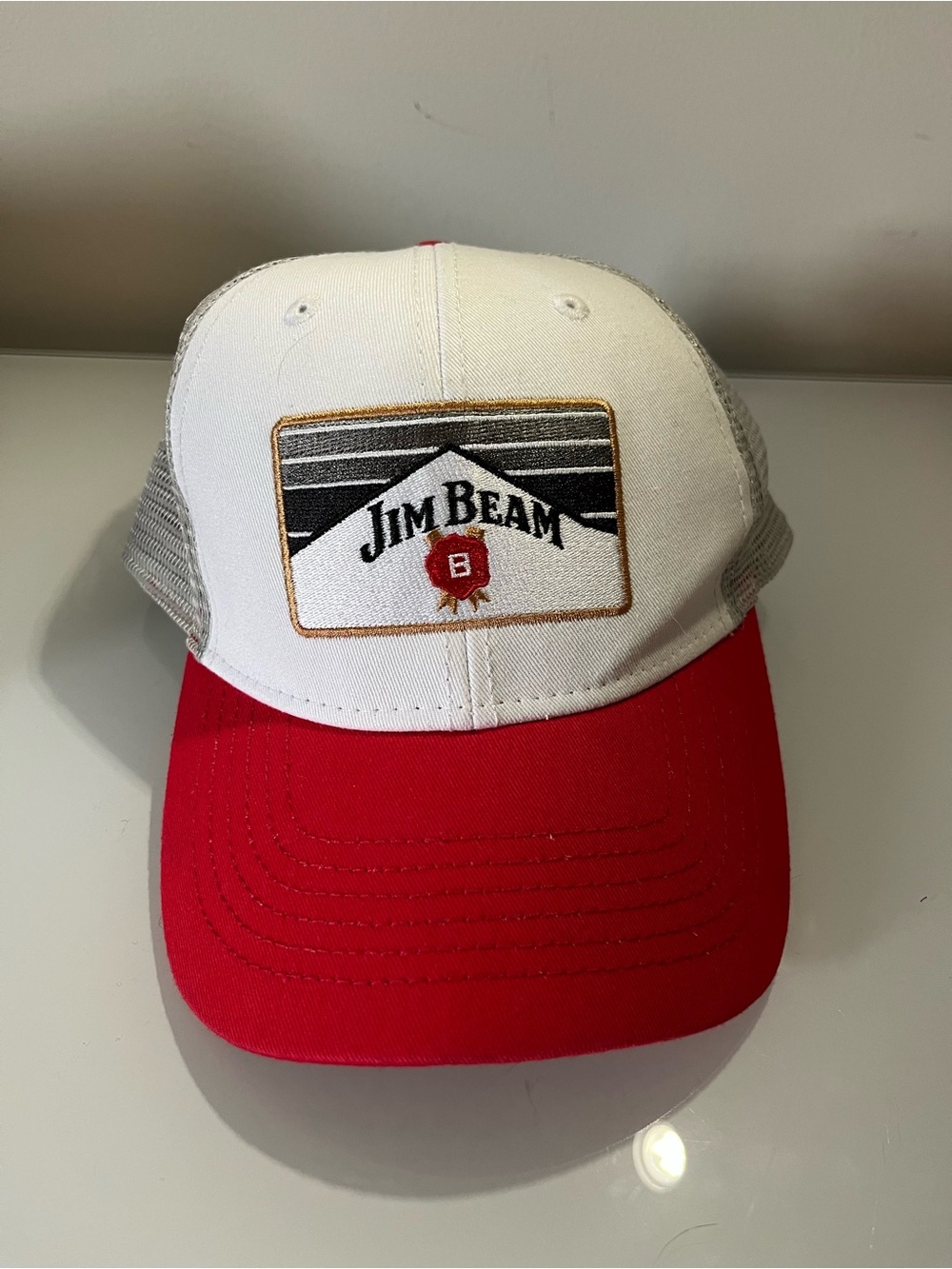 Jim Beam Red and White Trucker Hat SnapBack
